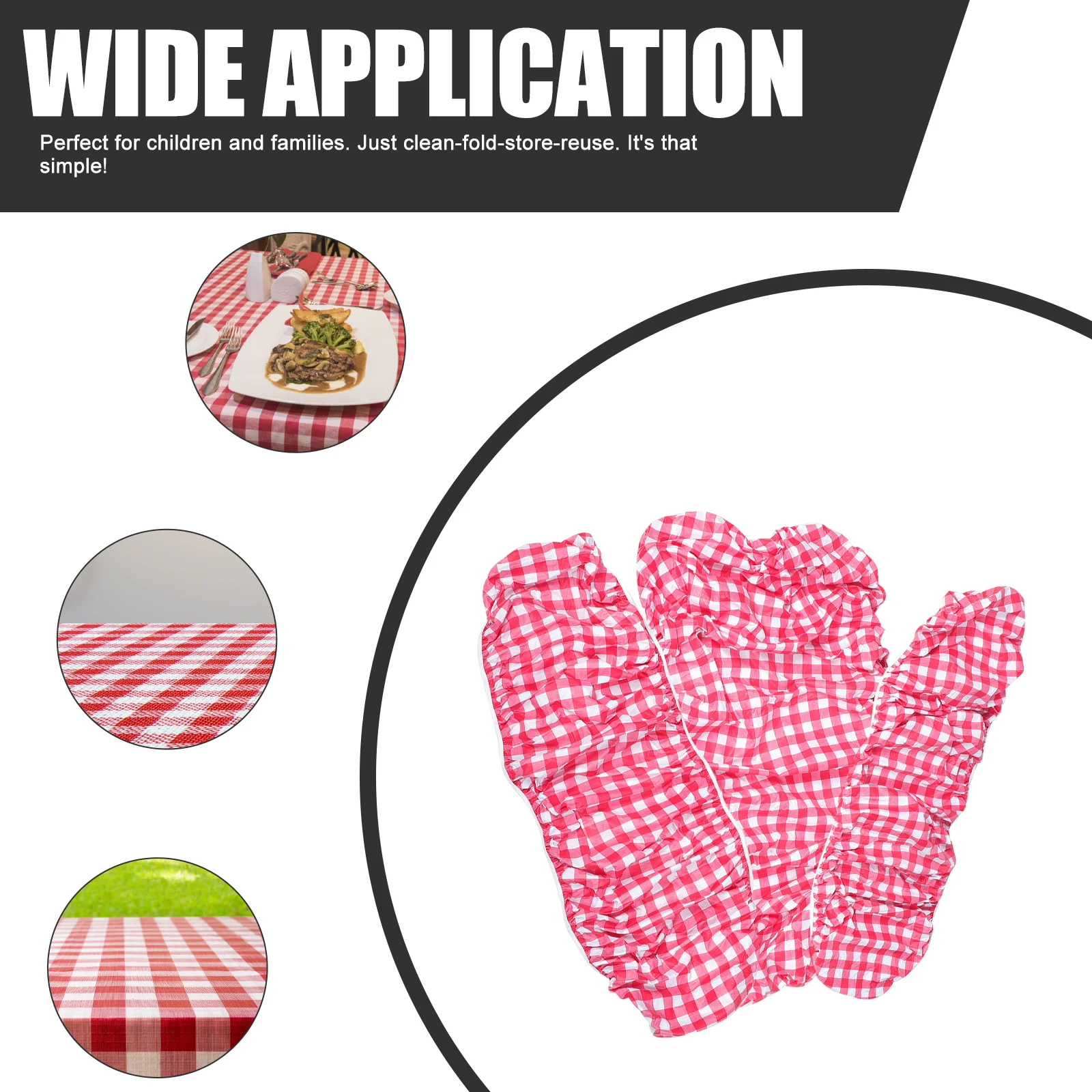 

Waterproof Picnic Table Cover Elastic Fitted Camping Travel Accessory Decorative Outdoor Tablecloth for Bench and Table