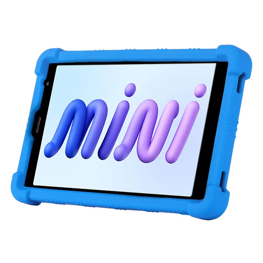 Capa de silicone macio para tablet, para itel vista tab 10mini 8 polegadas ajustável multi-ângulos capa à prova de choque crianças seguras