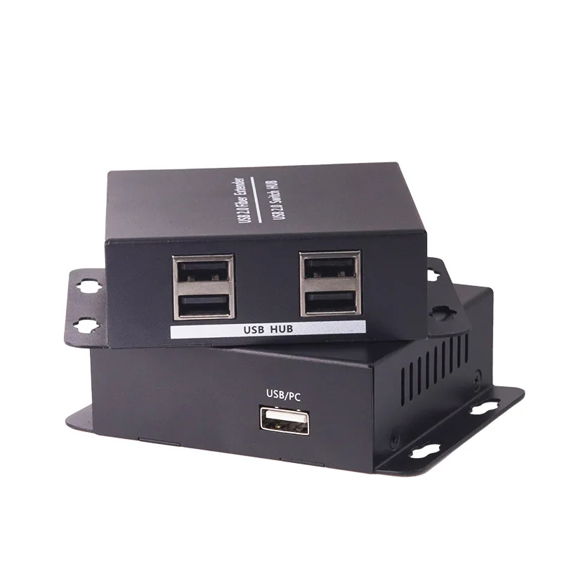 USB to Fiber Optical Media Converter over SM Fiber Cable up to 10KM USB2.0 1 Input 4 Output