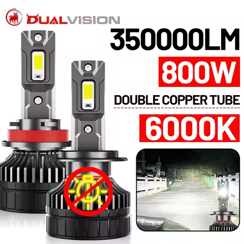 H7 LED Headlight K5C 350000LM Led H3 H4 H11 H8 H1 HB3 9005 9006 HB4 9012 HIR2 H9 30PCS 9054 CSP 6500K White Canbus Car Light 12V