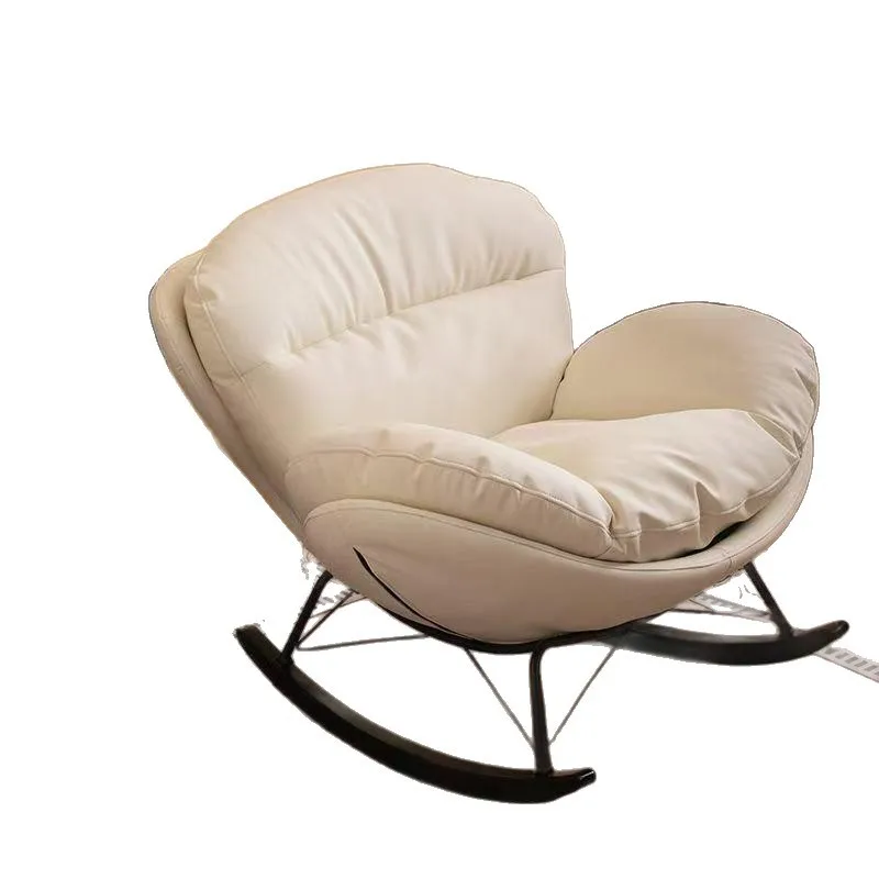 

Black Swan Rocking Chair High-end Leather Rocking Chair Lazy Sofa Leather Cowhide Material Single