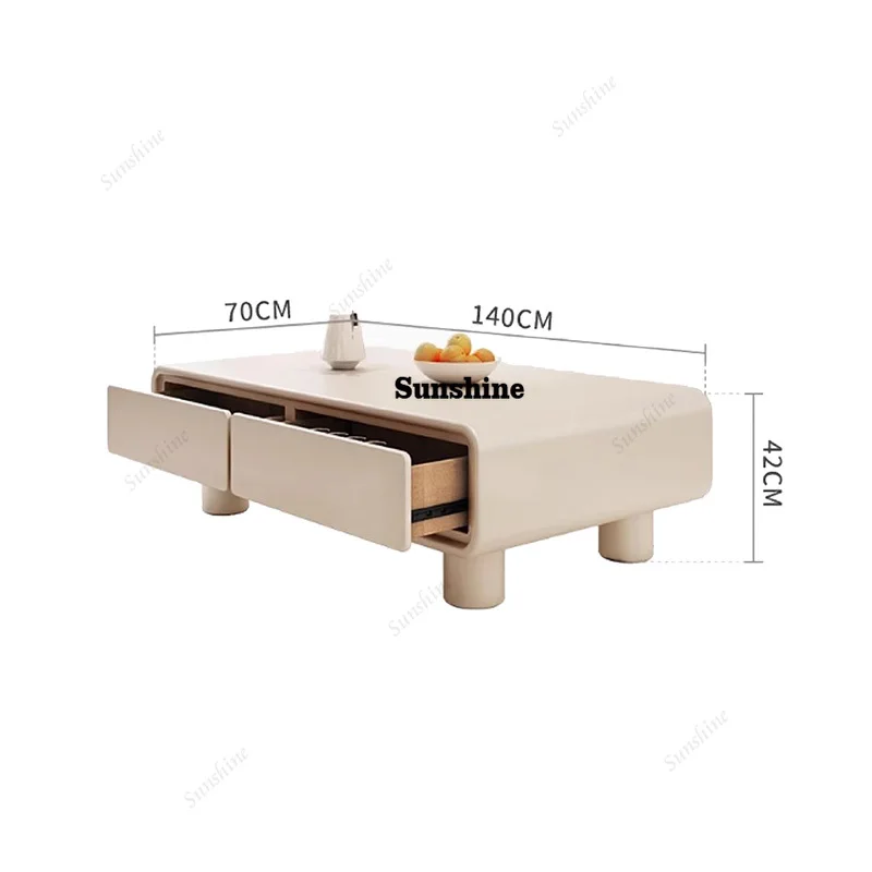 Unique Aesthetic Coffee Table With Storage Luxury Style Trendy Nordic Coffee Table French Minimalist Coffee Table Furniture