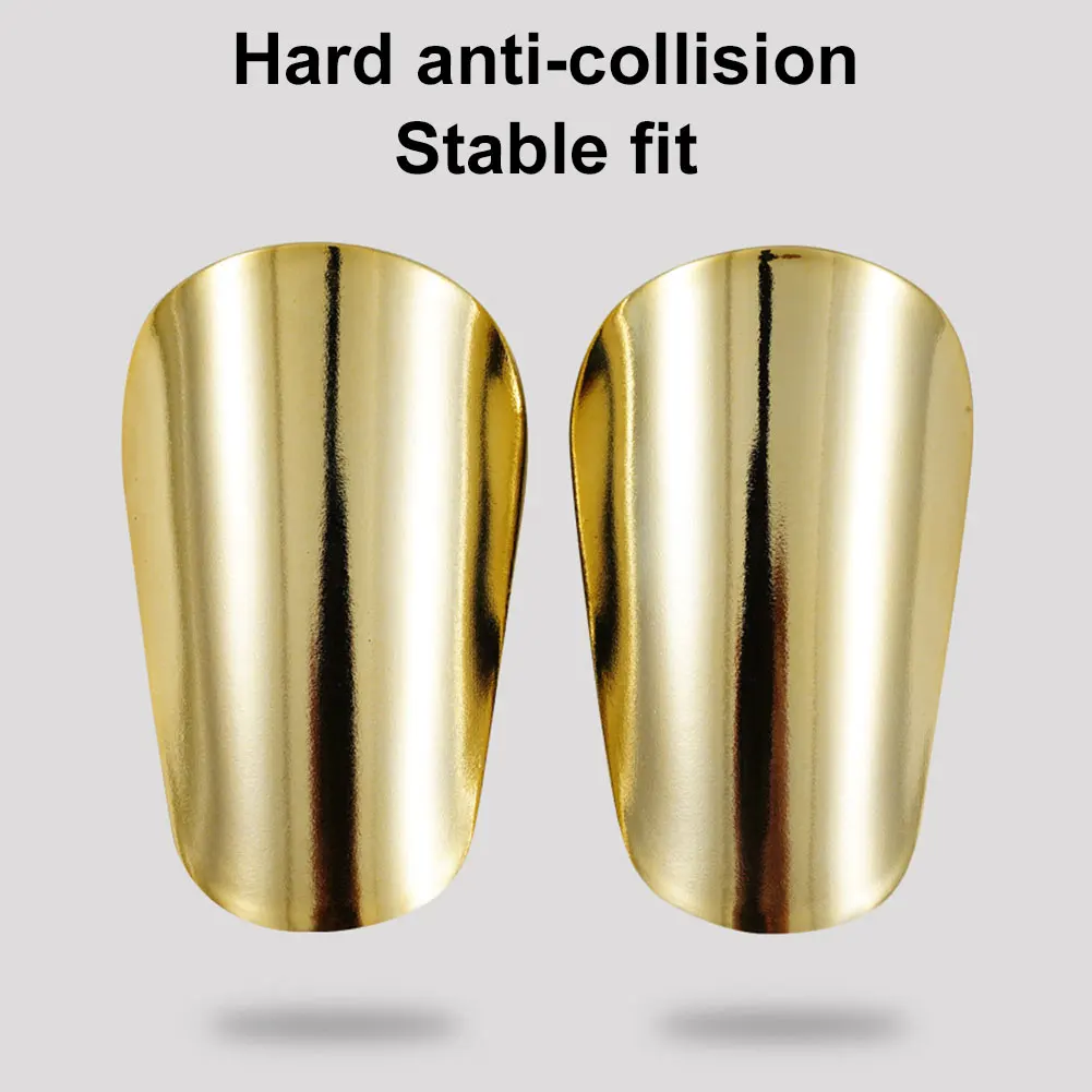 1 Pair Mini Soccer Shin Guards Football Shin Pads for Youth Adults (Gold S) view 4