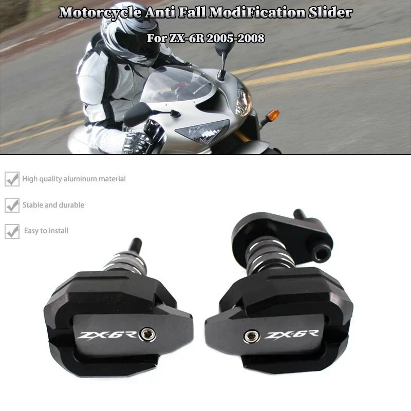 

For KAWASAKI NINJA ZX6R ZX-6R 2005-2008 2006 2007 Motorcycle Falling Protection Frame Slider Fairing Guard Crash Protector