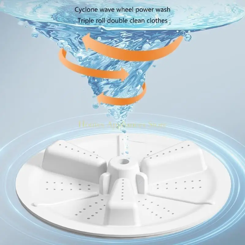 D0AB Small Laundry Washer Efficient Washer 10L Quiet Dryer Efficient Washing Machine Small Washer for Home and Travel Use