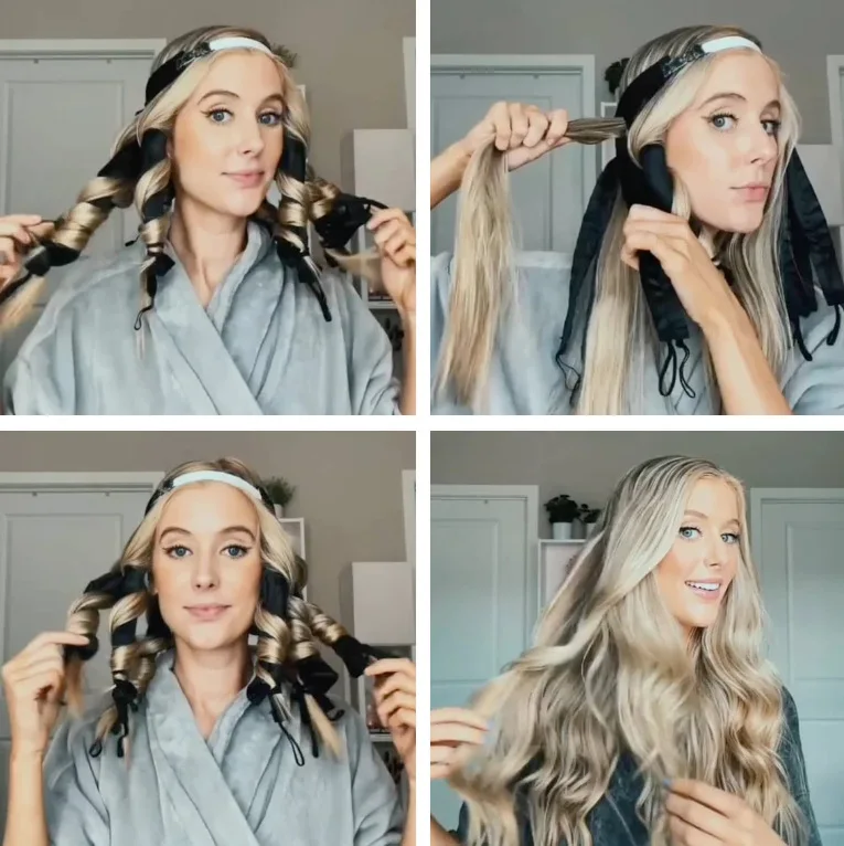 

Flannel Octopus Curling Artifact Lazy Squid Curling Artifact Sleeping Headband No Heat Curling Iron