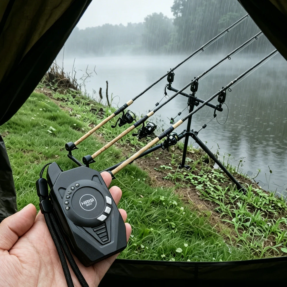 HIRISI SD11 3+1 Wireless Fishing Bite Alarm,150M Remote,Adjustable Vibration Mute LED Night Indicator Carp Fishing Accessories view 3