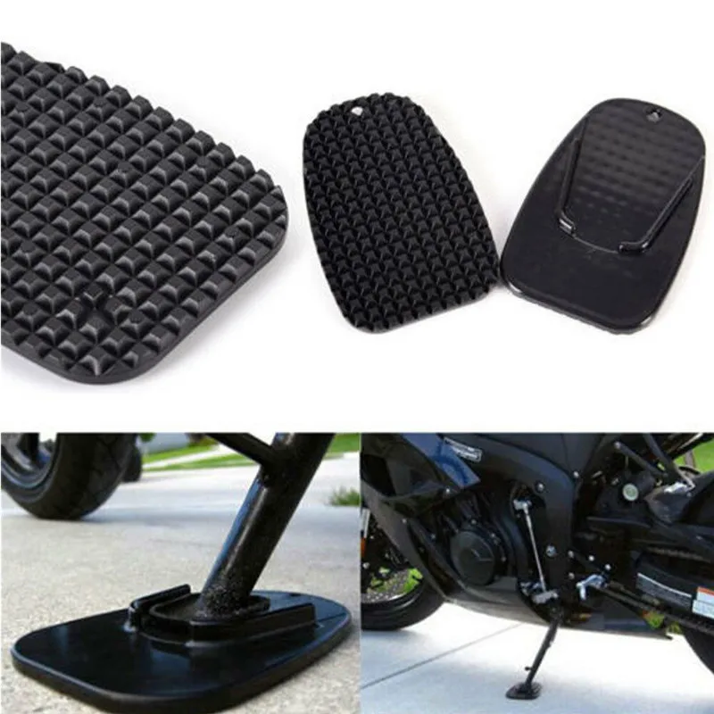 Motorcycle Kickstand Mat Extension Pad Enlarger Side Stand Plate Supportor Foot Base Non Slip Block Motorbike Moto Accessories