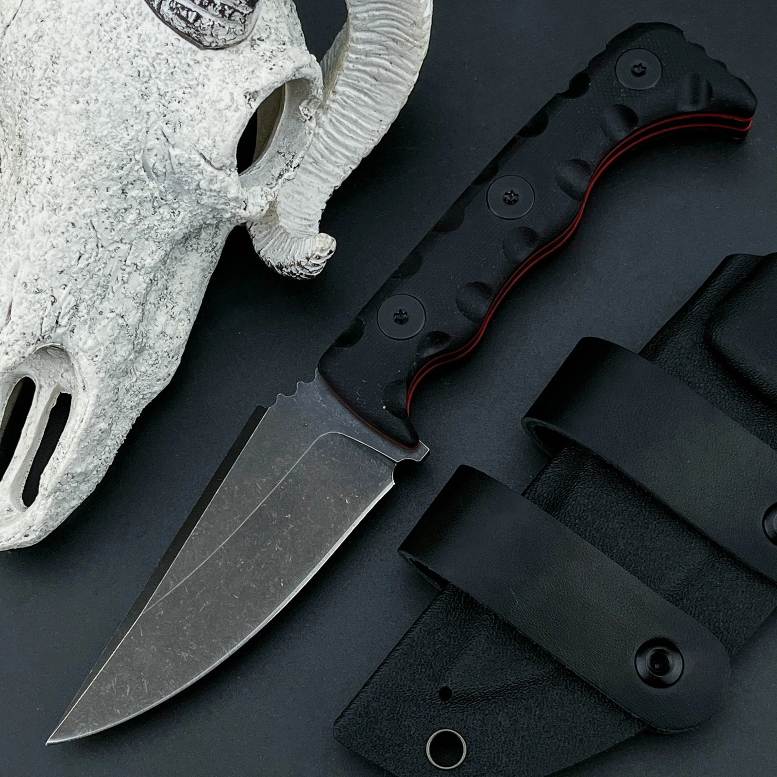 

Special Agent 003 Straight Knife Multi-fuctional Self Defense Survival Survival Tool Every Day Carry Outdoor Knife with K Sheath