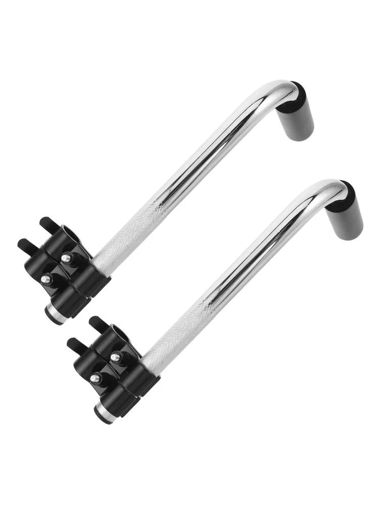 2pcs Stainless Steel Wheelchair Handle Extender Universal Push Chair Extension For Elderly Adults Disabled Transport Lightweight
