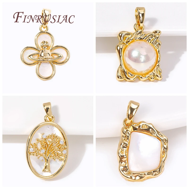 Modne 18K pozłacane serce/niedźwiedź/Hamsa/kwiat/zawieszki drzewo życia amulety do naszyjnika, produkując akcesoria DIY hurtowo