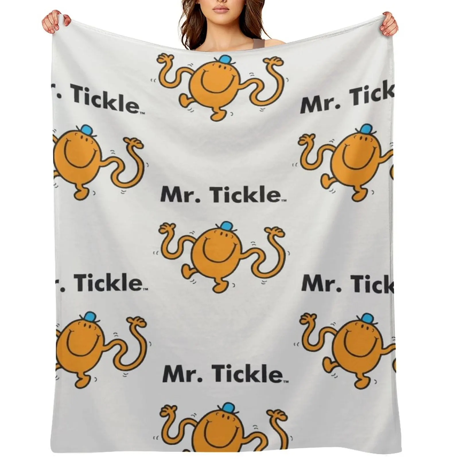 Manta de Franela con Estampado Único de Mr. Tickle, Manta Cálida para Cama, Mantas Bonitas para Bebés