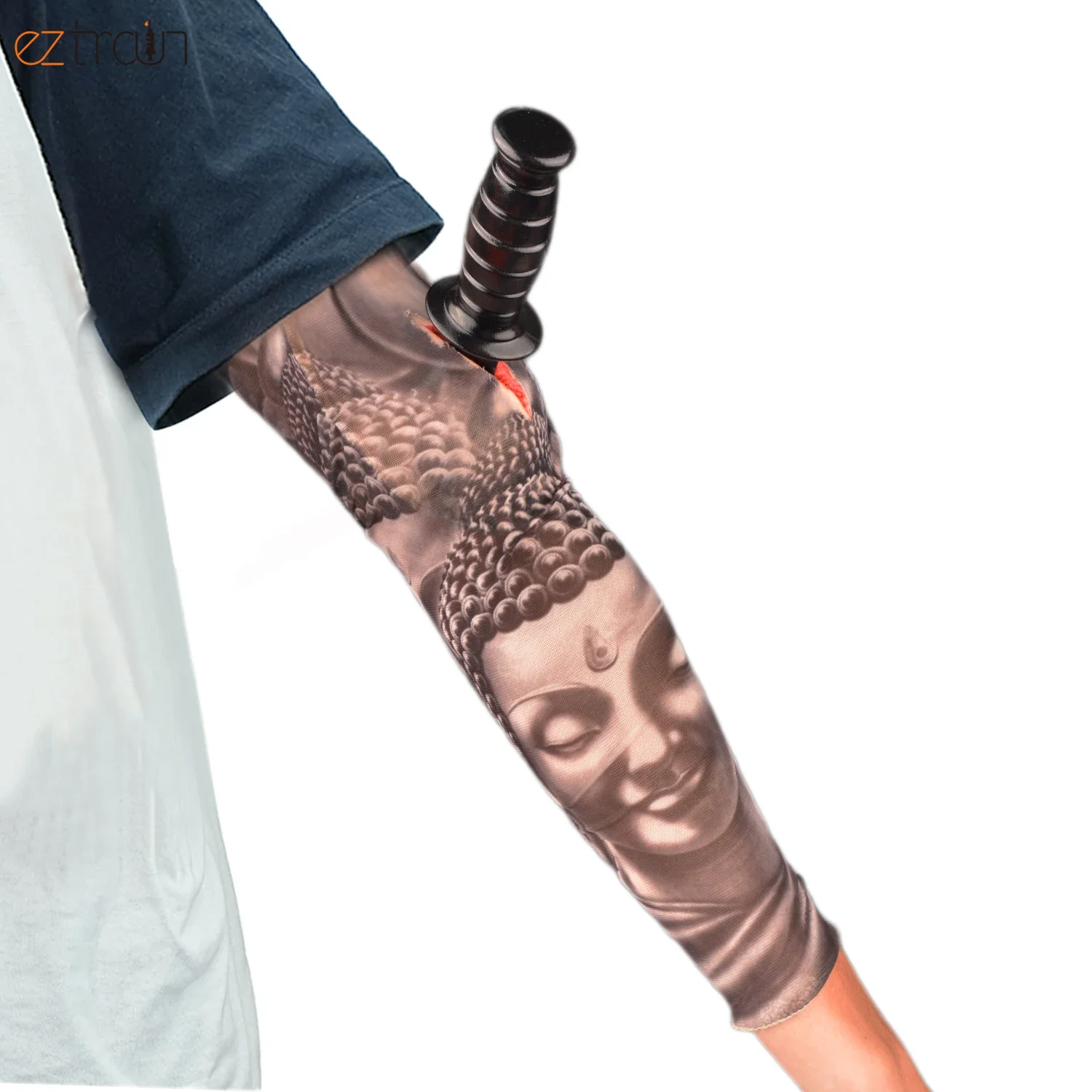 Wearable Tattoo Sleeve with Stab Wound and bleeding function