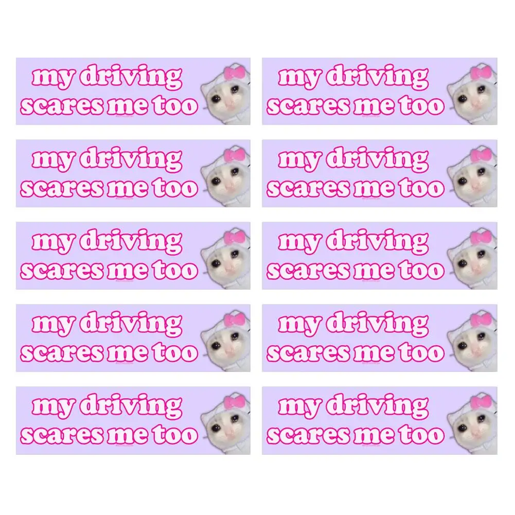 My Driving Scares Me Too Text Car Stickers Occlusion Decal Car Windshield Scratch Fuel Cap Door Protector Fashion Z0b1