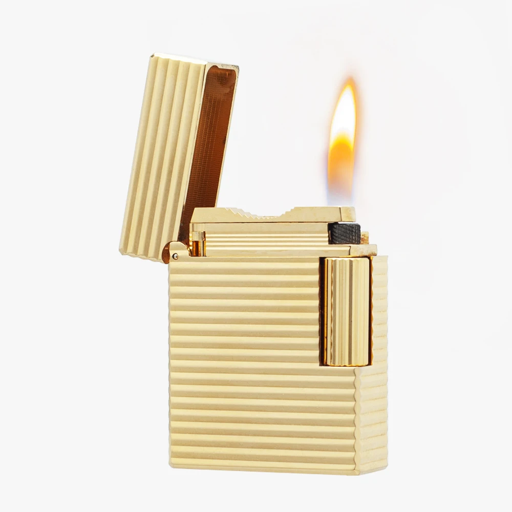 

L1 lighter Single Flame Lighter Metal Cigar 1 Horizontal Line Square Side lighter including a set of custom accessories.