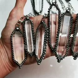 10pcs Women's Gothic Crystal Stainless Steel Necklace Y2K Decorations Dark Goth Emo WitchCraft Collar Accessory Costume Jewelry