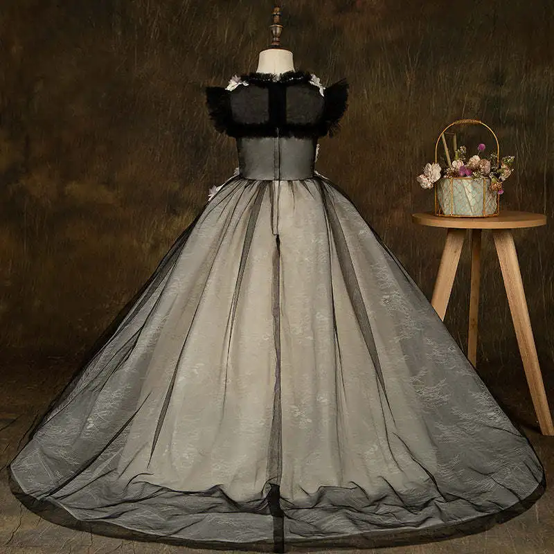Children's Fairy Elegant Princess Dress Campus Activity Host Girl Puffy Dress Stage Performance Costume Light Luxury