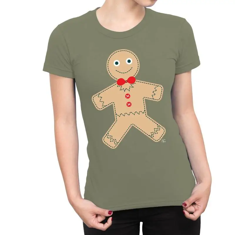 

1T T Shirt Womens Christmas Gingerbread Man