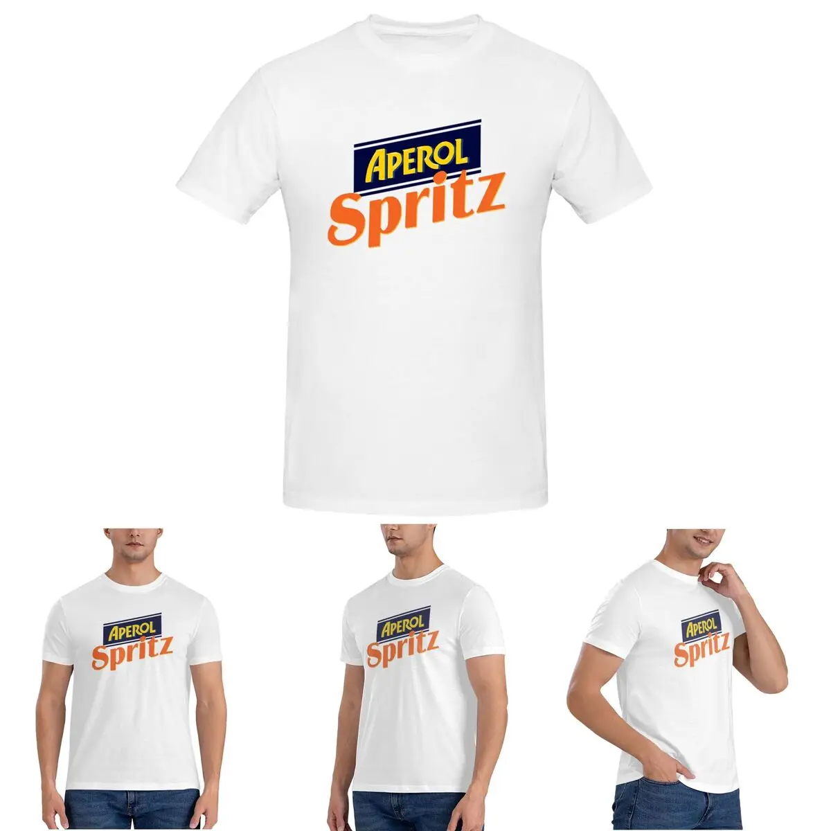 

Мужская футболка Aperol Spritz, хлопковые футболки больших размеров, мужские футболки с коротким круглым вырезом, летняя одежда, топы S-6XL