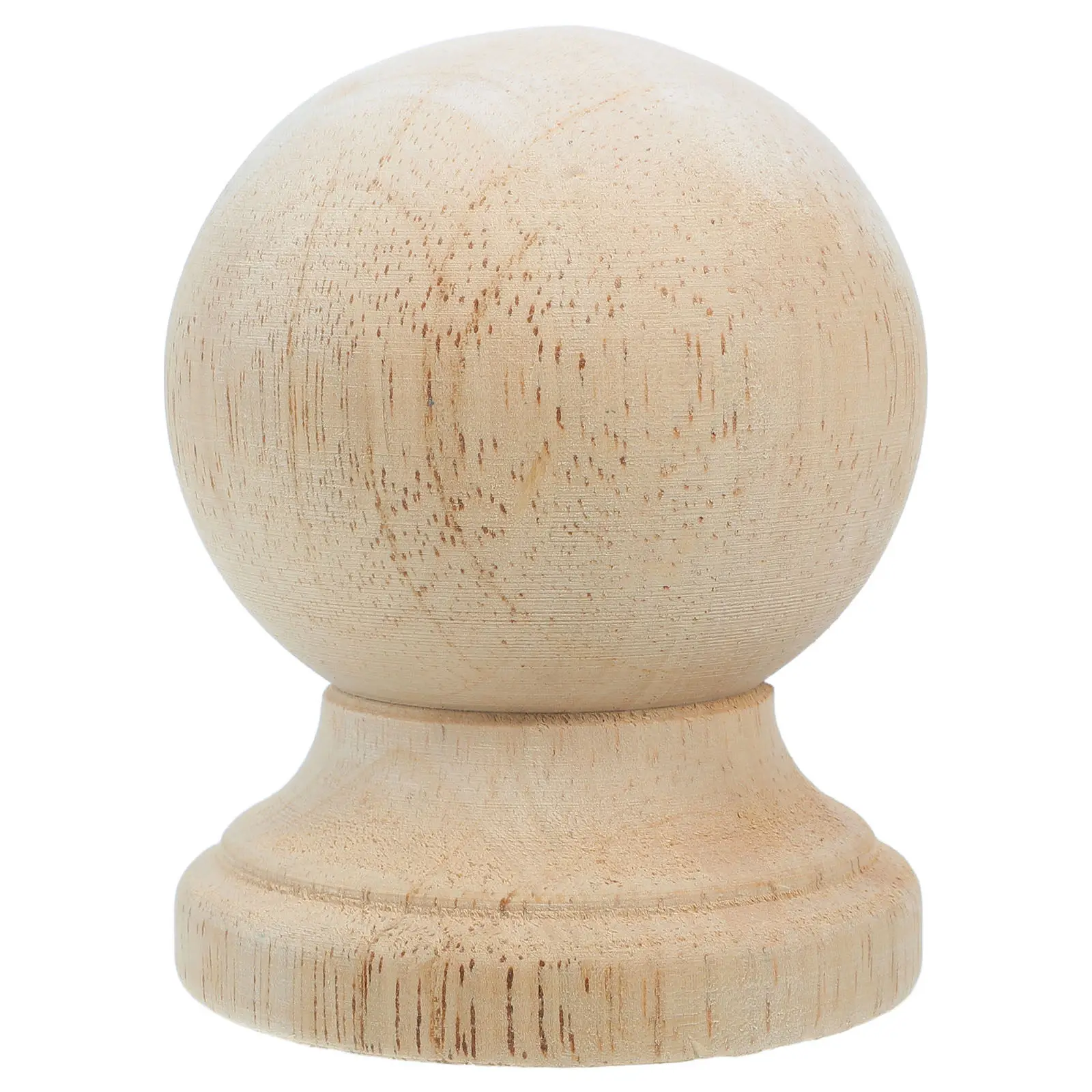 Unfinished Wood Bed Post Finial Tops Carved Decorative Furniture Feet Base Stair Railing Post Cap Bed Rails Finials Bedroom