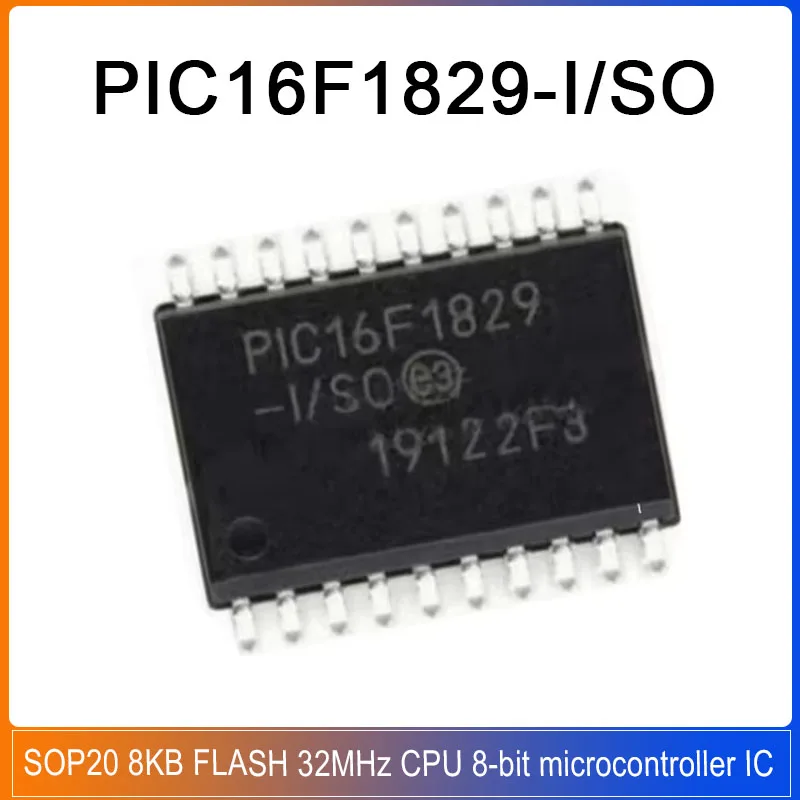 

1-5PCS PIC16F1829-I/SO SOP20 PIC16F1829 16F1829 PIC16F 8KB FLASH 32MHz CPU PIC16 8-bit microcontroller IC chip