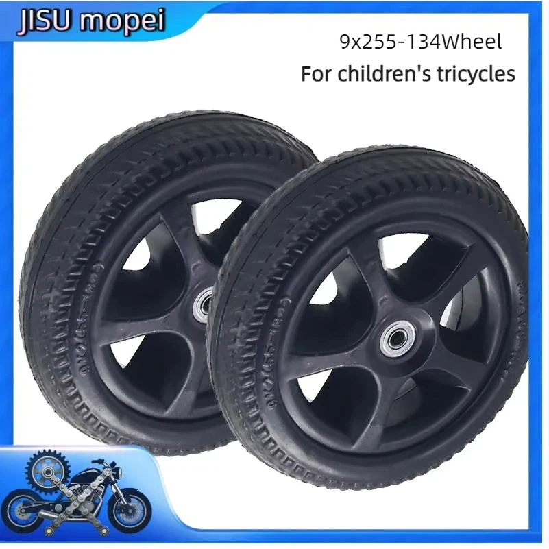 

high-quality 9x2 (55-134)2pcs Children's Tricycle Parts Rear Wheel Bicycle Wheels Baby's Wheelbarrow