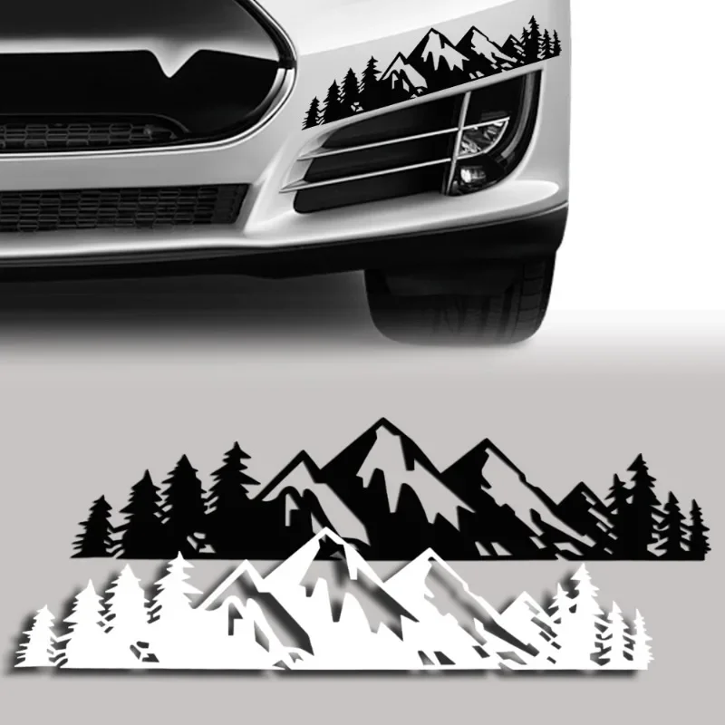 

2PCS Forest Snow Mountain Car Sticker Waterproof Vinyl Decal Nature Landscape Car Exterior Decoration