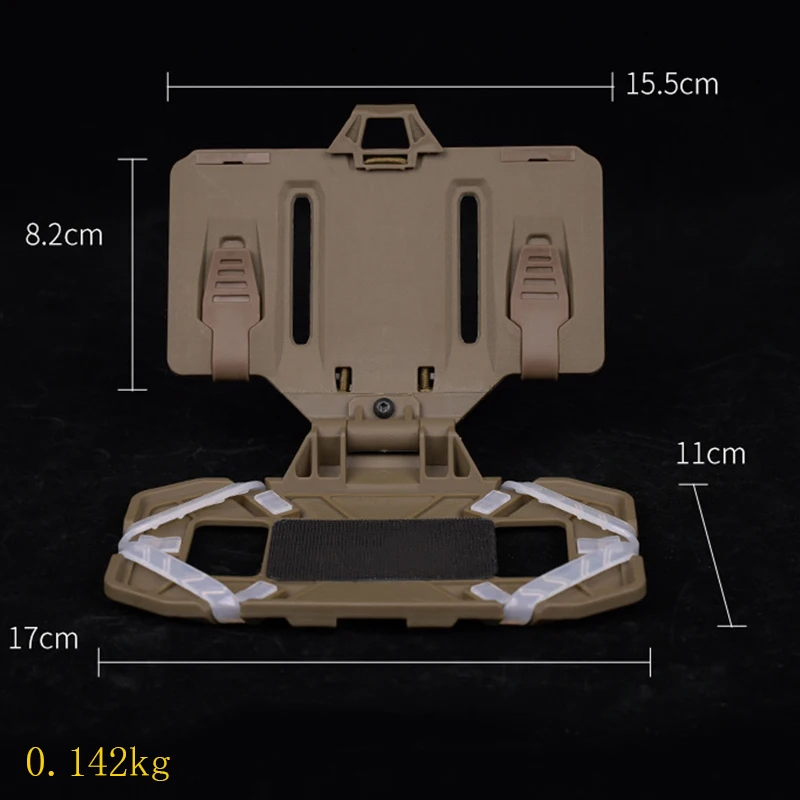 Molle Tactische Navigatie Mobiele Telefoon Houder Tactische Vest Borst Mobiele Telefoon Drager Opvouwbare Navigatie Board Adapter