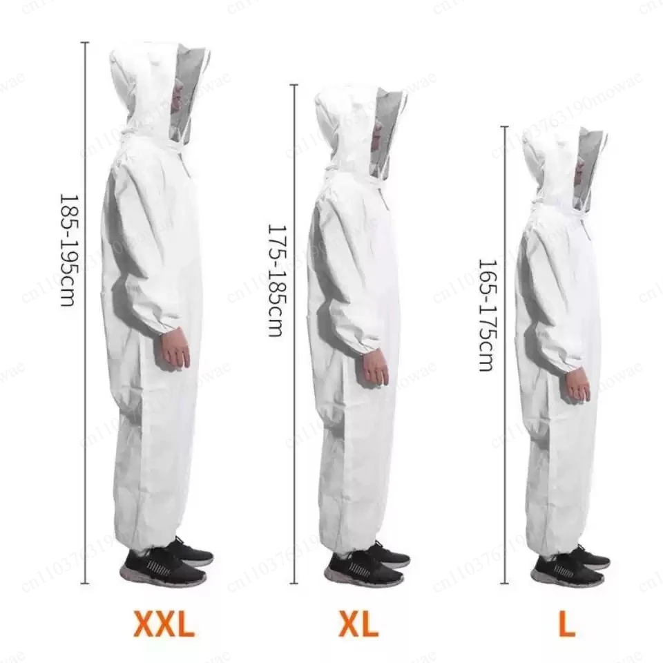 Full Body Protection Beekeeping Suit Cotton Beekeeper Costume Safty Veil Hood Hat Clothes  Beekeepers Bee   WJ901