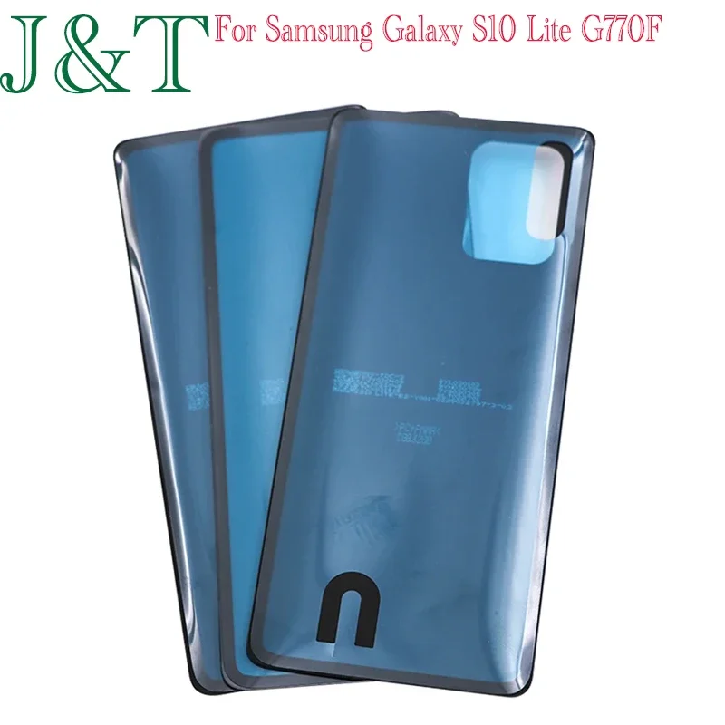 New For Samsung Galaxy S10 Lite SMG770DS G770F Battery Back Cover Rear Door Plastic Panel S10Lite Housing Case Adhesive Replace