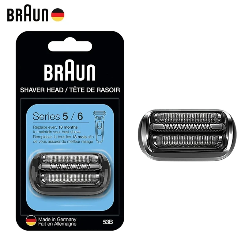 Braun 53B Shaver Head Series 5 Electric Razor Replacement Blade for Series 5/6 Shavers 5018s 5020s 5049cs 5050cs 6020s 6072cc 60