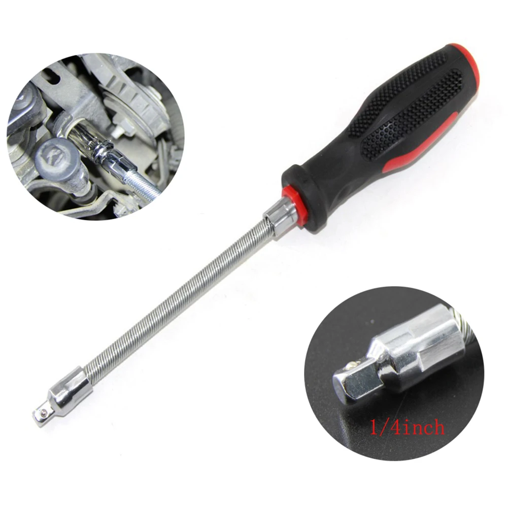Flexible Hose Clamp Repair Screwdriver Nut Driver Socket Adapter Drive Socket Ergonomic Handle Inch Comfortable