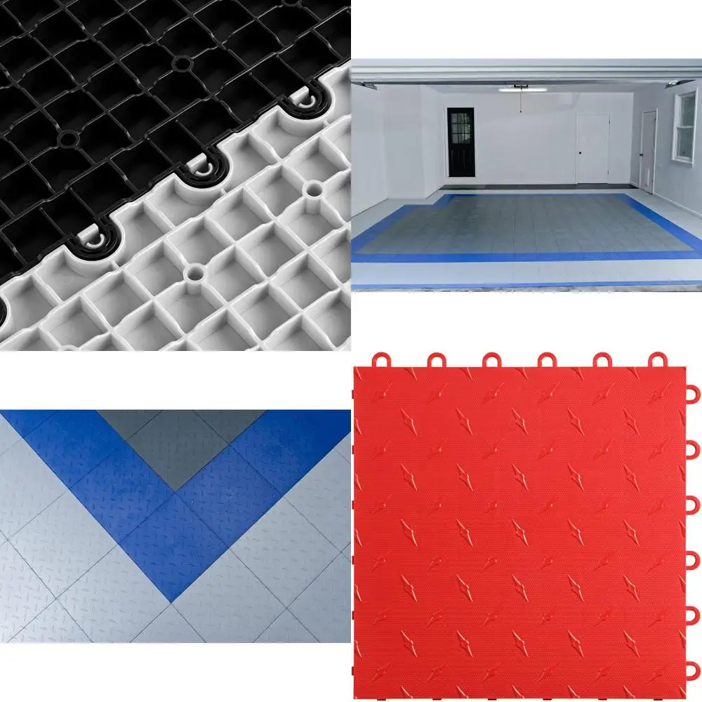 

Red Diamond Pattern Garage Floor Tiles, 12 x 12 x 0.5, 50-Pack