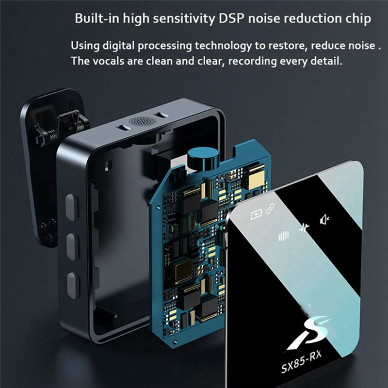 POP-lWireless ラベリア スクエア マイク ラジオ録音 ライブ インタビュー録音用ノイズリダクション マイク