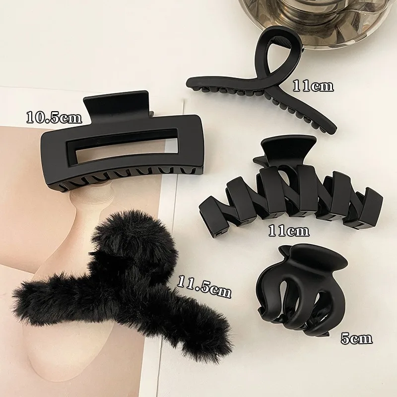 3/4/5pcs Frauen Mädchen Haar Krallen Clips schwarz Kaffee große Klaue Clips Pferdes chwanz Haarnadel Krabben Haars pange Mode Haarschmuck Geschenke – Detail 8