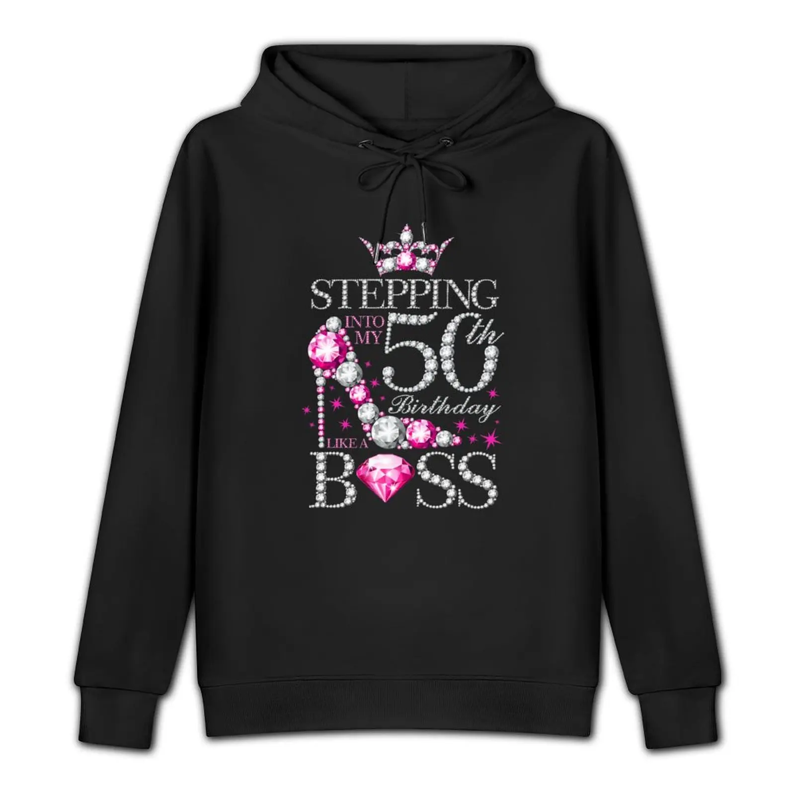 50th Birthday. Stepping into my 50th Birthday lady’s Pullover Hoodie autumn autumn hoodie