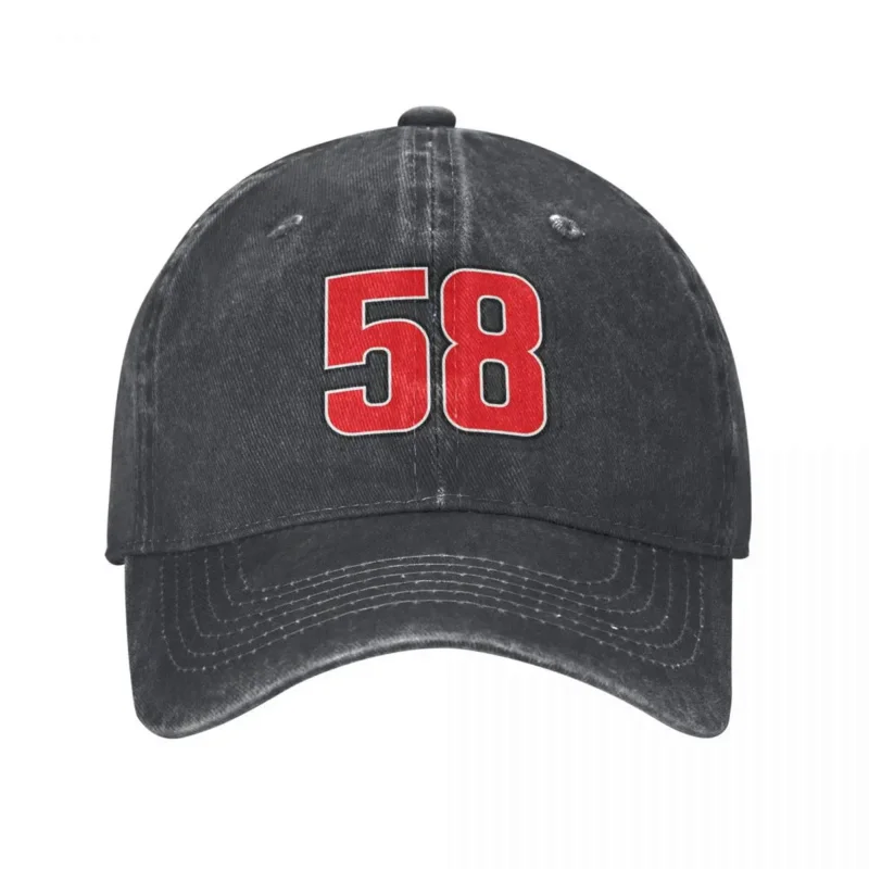58 Baseball Cap NUMBER LOGO Rock Cheap Washed Trucker Hat Unisex Funny Logo Washed Baseball Caps
