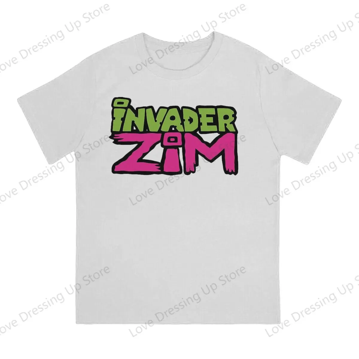 Invader Zim Large Printed Cotton Men's T-Shirt Street Cool T-Shirts Sport Tops