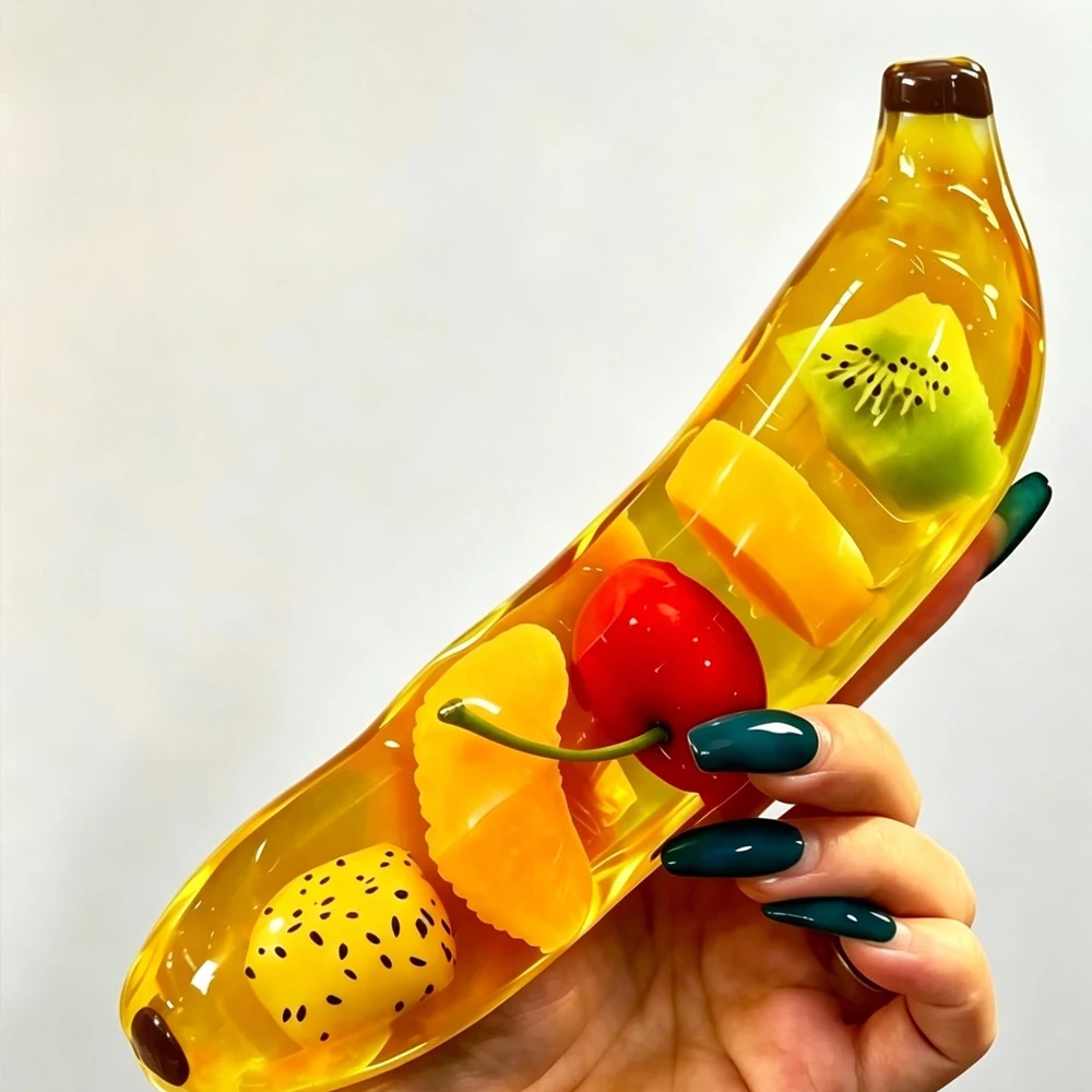 Riesige Bananen-Squishy als Stressabbau-Geschenk, Quetschbare Schreibtisch-Deko zur Angstlinderung, Flauschige Squishies mit Langsamer Rückfederung – Detail 4