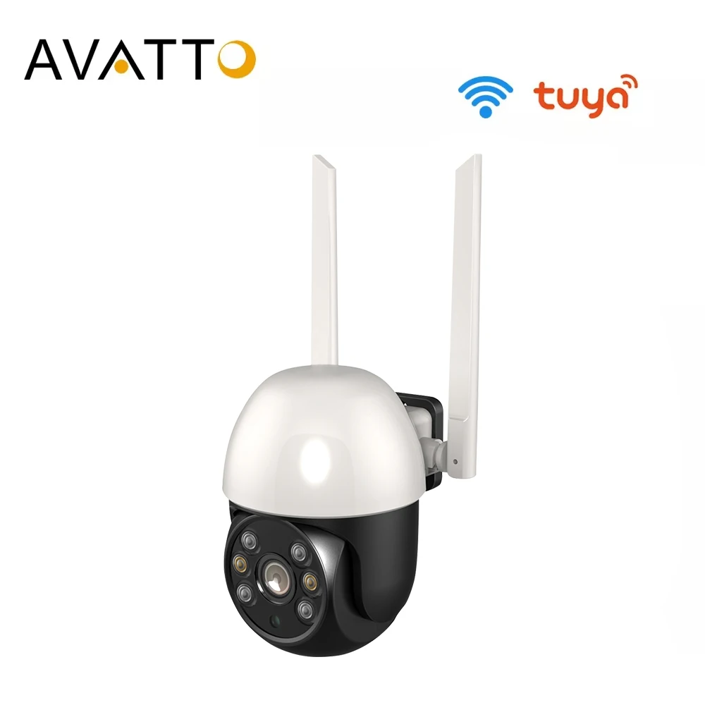 

AVATTO Tuya WiFi Outdoor 2MP HD Smart Camera Home Security Video Surveillance Supprt Two Way Audio Auto Tracking Night Vision