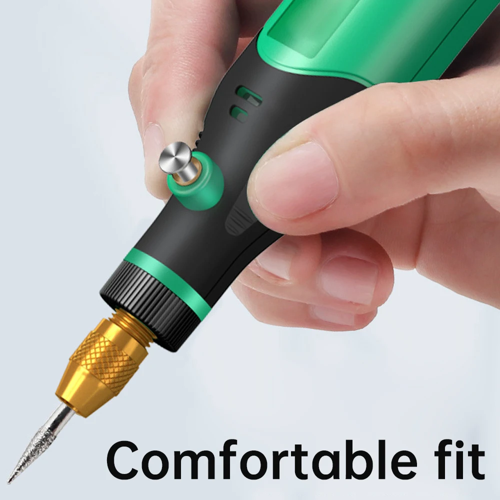 Nuevo Amoladora eléctrica, pequeñas máquinas pulidoras de mano, herramientas de 18000r/min, juego de taladro eléctrico Poliermaschine DIY para tallado de Jade