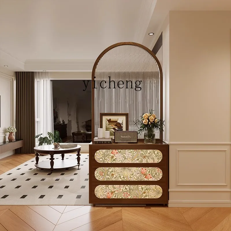 LYY  log Changhong glass screen partition living room bedroom entrance door entrance bathroom household