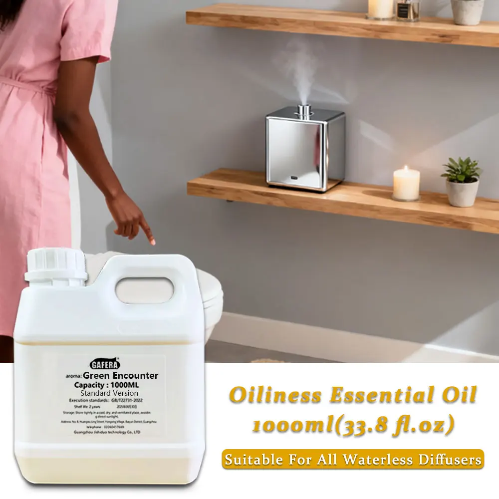 GAFERA 1000ml(33.8 fl.oz) Green Encounter Sheraton Hilton Essential Oil - For Aromatherapy Machine, Diffuser Replenish Aroma Oil