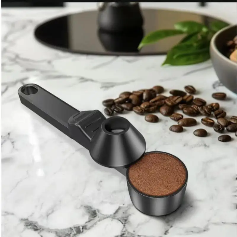【MA】Creative Sliding Leakproof Coffee Scoop Protein Powder Measuring Spoon With Funnel & Hanging Hole For Kitchen Bar Gym Trave