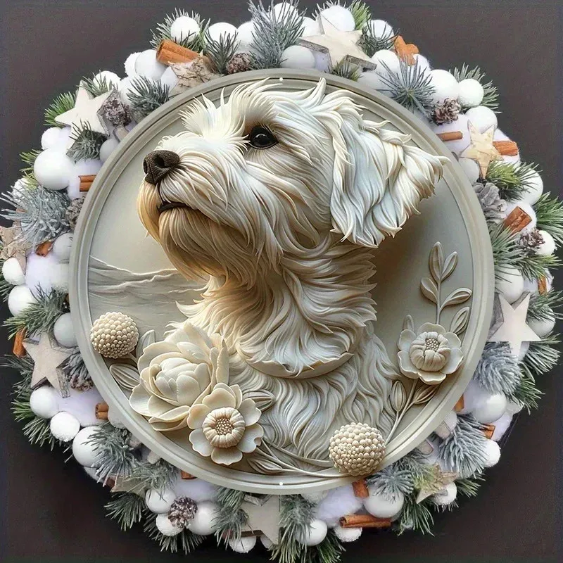 Beautiful Round Perfect for Valentine's Day Tin Metal Signs Home Décor 8x8