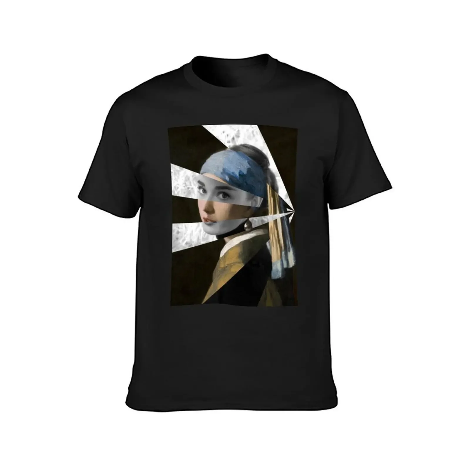 Girl with a Pearl Earring by Vermeer and Audrey H. T-Shirt cute clothes oversizeds clothes plain luxury clothes men