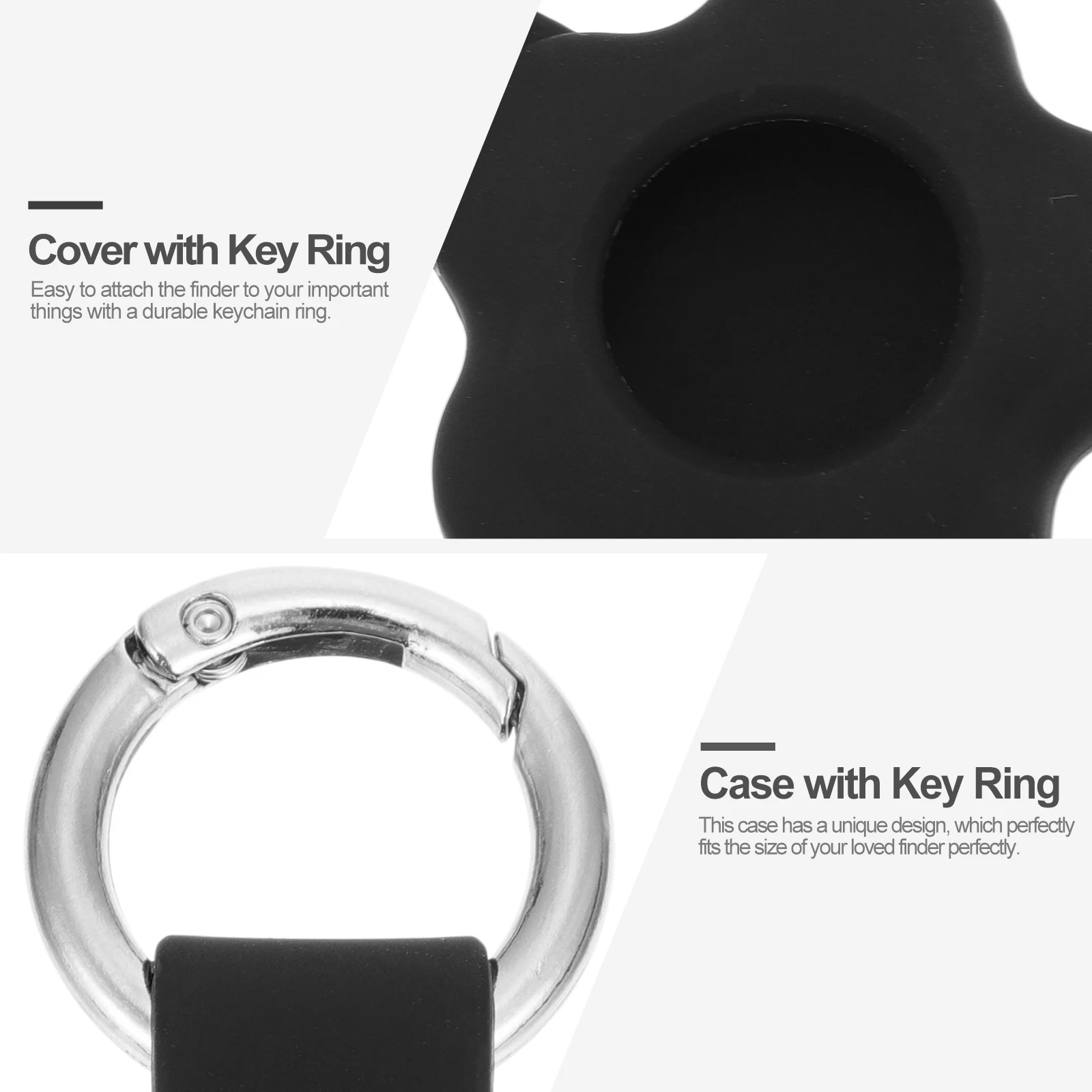 

2Pcs Portable Silicone Case Cover Protective Holder Keyring Durable Skin Cover Fit Attachments
