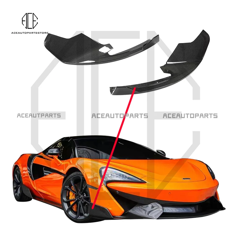 Carbon Fiber Front Lip For McLaren 540 540C 570 570S Front Bumper Wind knifes Side Front Vent Covers Auto Accessories