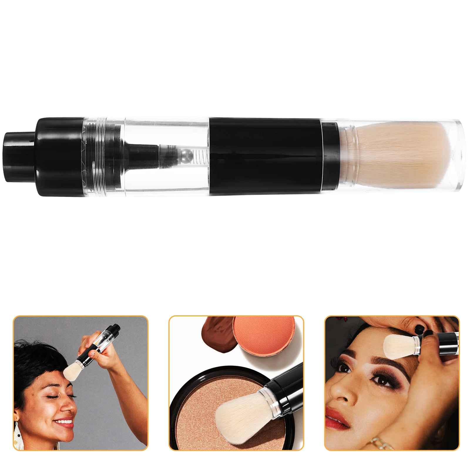 Pennello per trucco piccolo Pennello per cipria portatile leggero per fard Evidenziatore per naso Ombra Trucco viso Fard per trucco