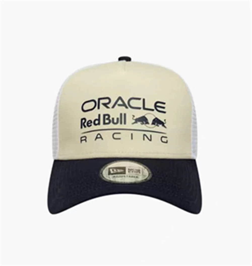 Red Bull racing helmet sports car racing helmet hard top men's and women's hat team outdoor sun protection baseball cap mesh hat
